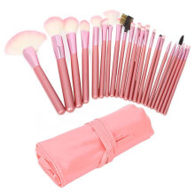 22PCS Professional Makeup Brush Cosmetic Tool Kits with Pink Handle